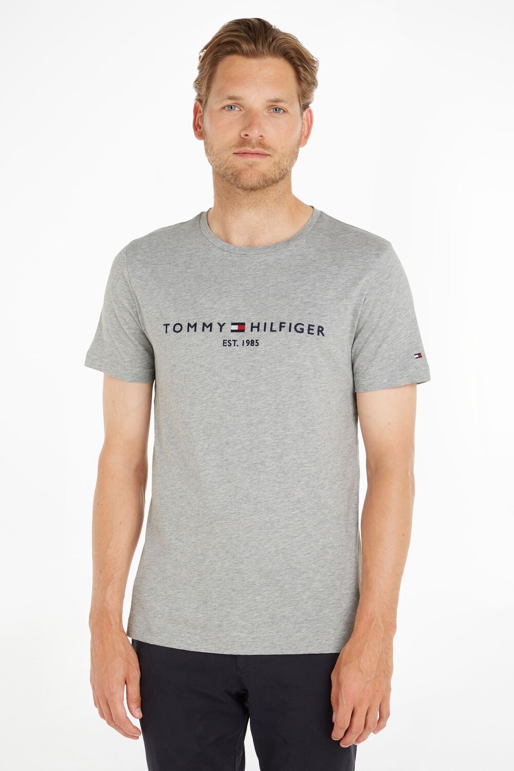 

Футболка с логотипом Tommy Hilfiger, серый