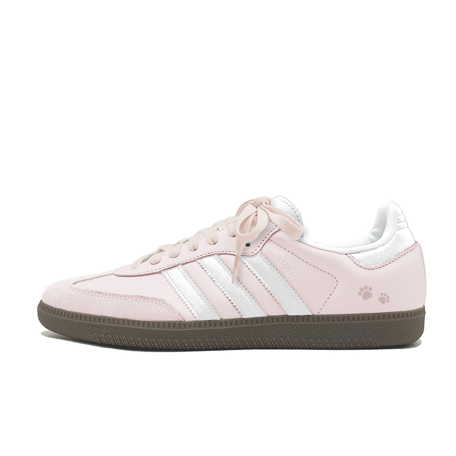 

Adidas Originals Самба OG Розовые милые кошачьи лапки устойчивые к истиранию низкие скейтборд кроссовки унисекс розовый, цвет Pink
