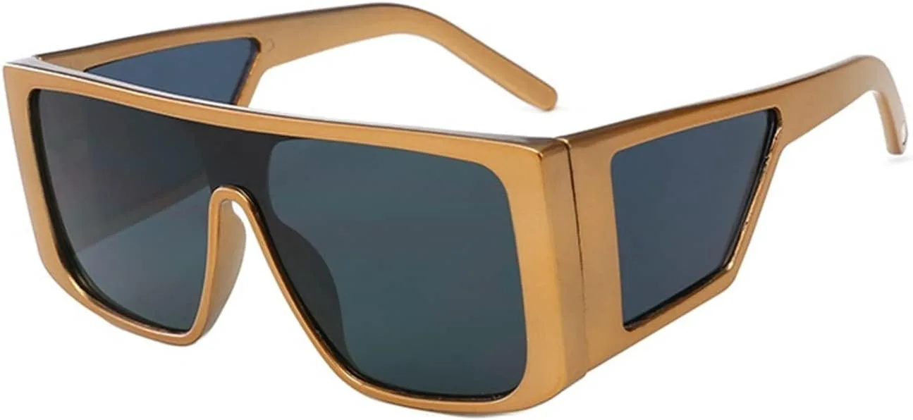 

Солнцезащитные очки квадратной формы большого размера 2026 для мужчин и женщин, для активного отдыха, отпуска и вождения (Цвет: D, Размер: Средний) MTZJH, One Color