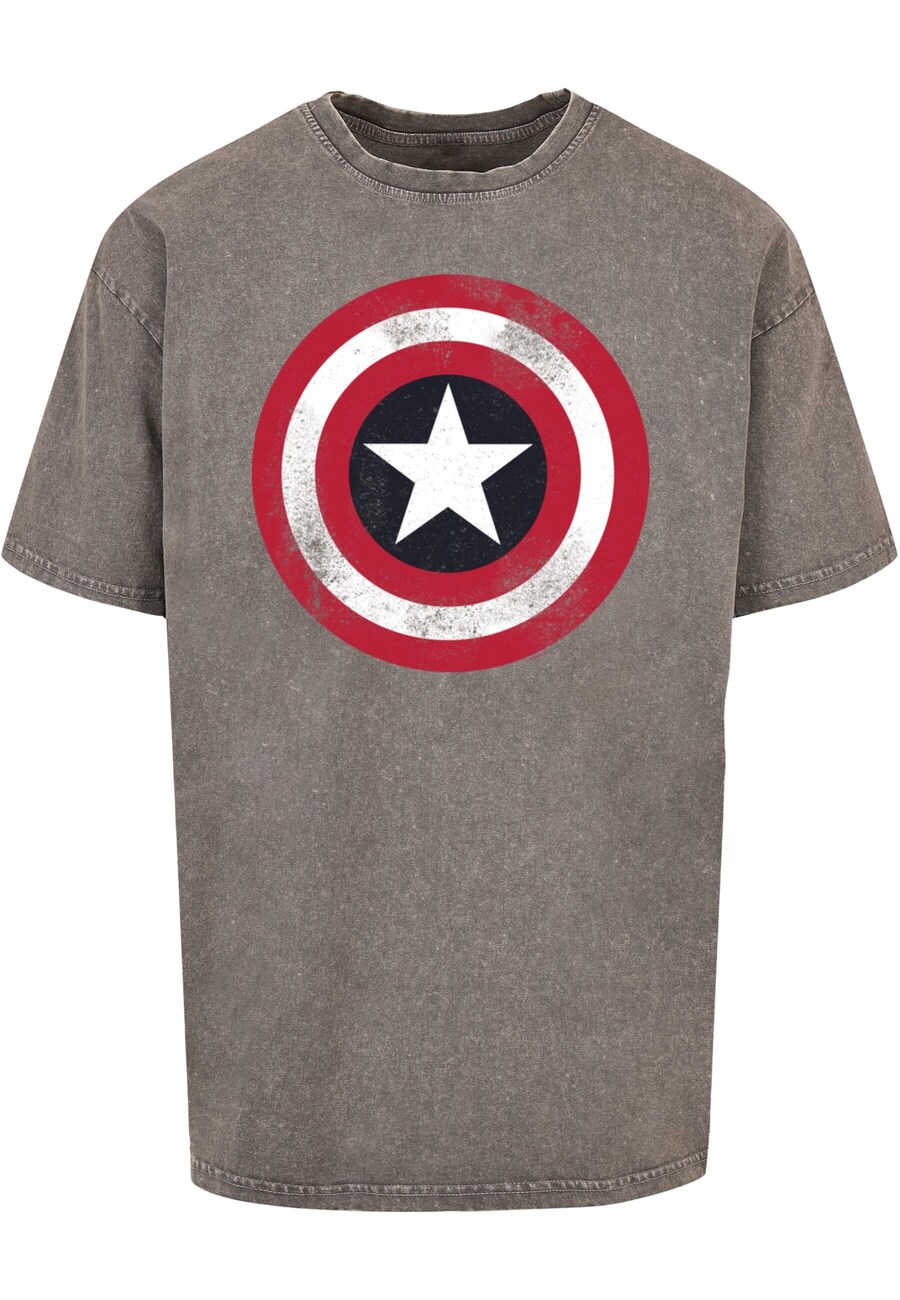 

Рубашка ABSOLUTE CULT Avengers - Captain America Distressed Shiel, пятнистый серый