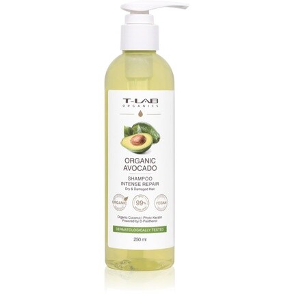

T-LAB Organics Organic Avocado Intense Repair Shampoo - Шампунь для поврежденных и ломких волос, мл