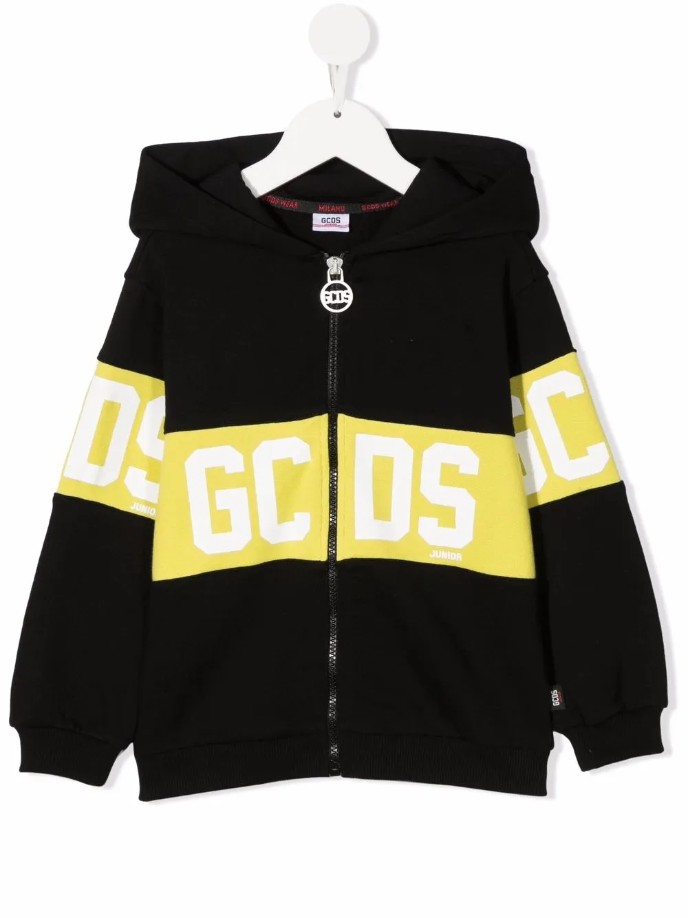 

Худи на молнии с логотипом Gcds Kids, черный
