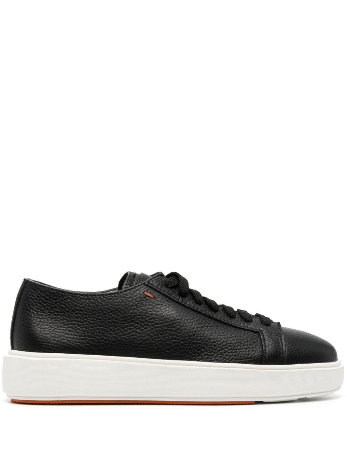 

Santoni глянцевые кеды на шнуровке, черный