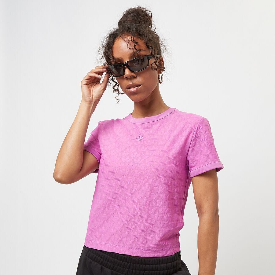 

укороченная футболка из сетки adidas Originals, цвет semi pulse lilac