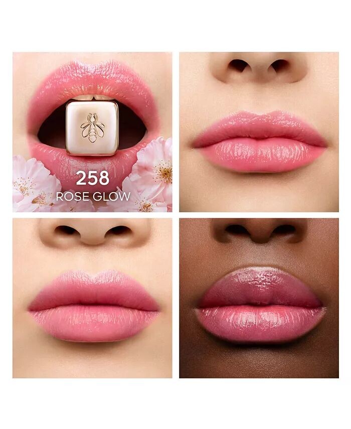 Kiss Бальзам для губной помады Kiss Bee Glow Guerlain, цвет 458 Pop Rose Glow — фото 3