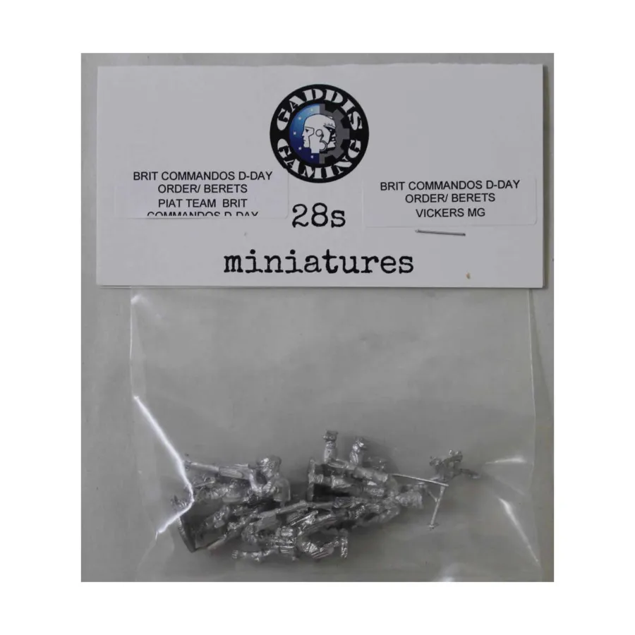 

Орден BCM «День Д» с Беретами - Vickers MG с командой PIAT, WWII Miniatures - British - Commandos - Infantry (28mm)