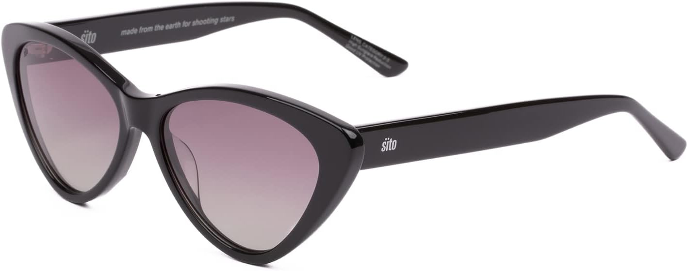 

Солнцезащитные очки SITO SHADES Seduction женские, поляризованные, в стиле «кошачий глаз», дизайнерские, ретро, ​​для фестивалей и концертов, защита от УФ-излучения 100%, Black