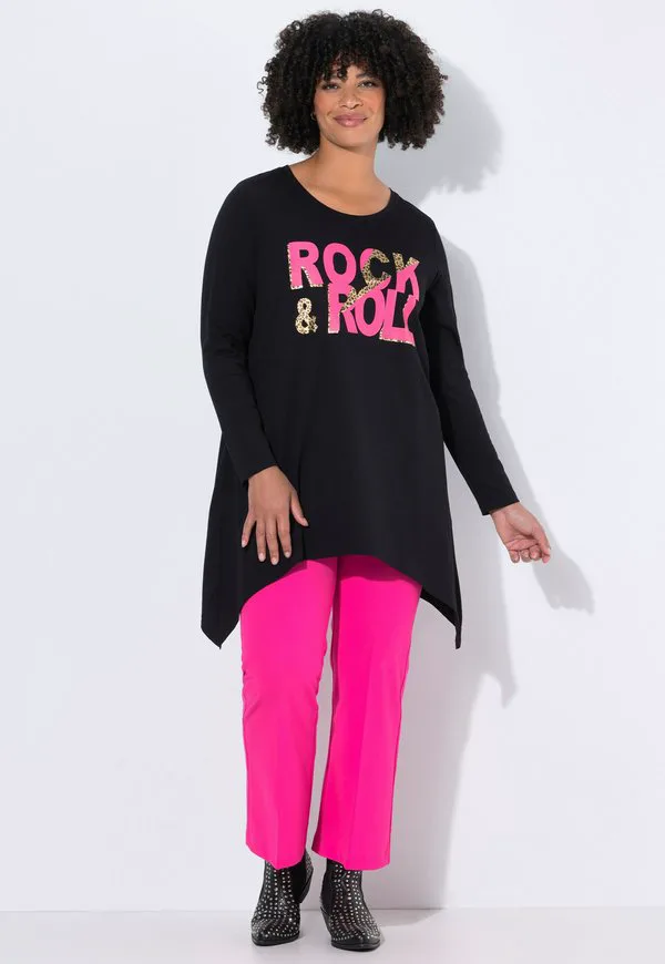 

Футболка с принтом rock'n roll и застежкой-молнией Angel Of Style, Black, Черный, Футболка с принтом rock'n roll и застежкой-молнией Angel Of Style, Black