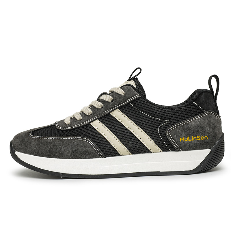

Нескользящие, износостойкие, дышащие, легкие, низкие повседневные туфли для мужчин Mulinsen, Black Gray