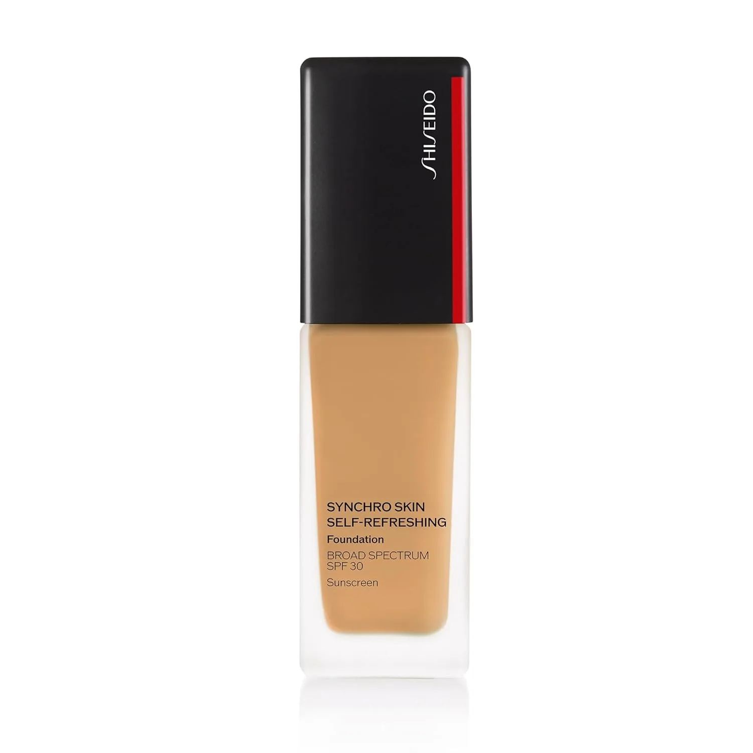 Shiseido Synchro Skin Self-Refreshing Foundation SPF 30, Oak 340, тональный крем среднее и полное покрытие, естественное сияние, 24 часа, водостойкий, некомедогенный, 30 мл, 340 - Oak