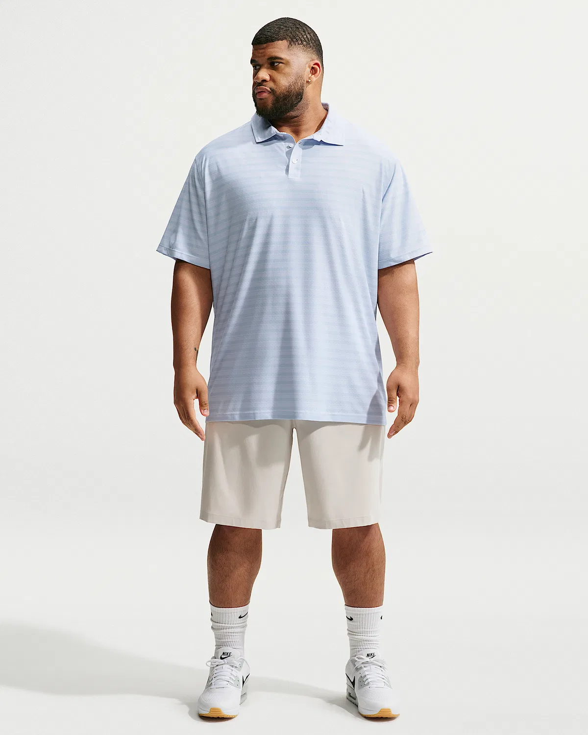 Мужское поло Nike Tailored Performance Dri-FIT Golf, Hydrogen Blue/Football Grey/Hydrogen Blue — фото 4