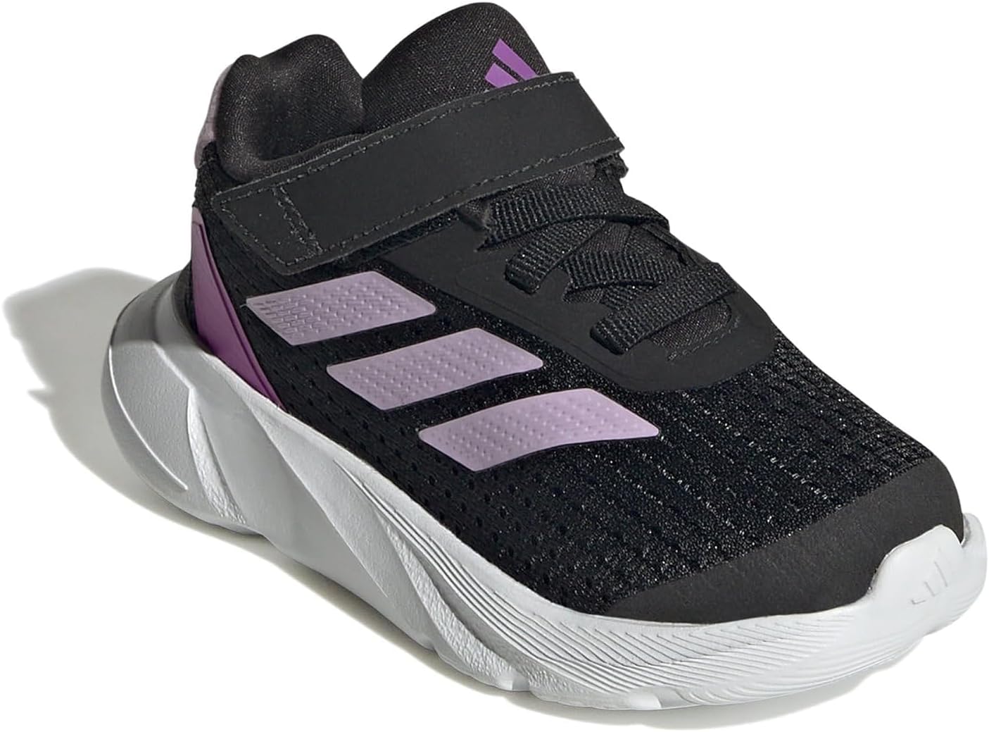 Кроссовки adidas Kids' Duramo SL с эластичными шнурками, черный/сиреневый — фото 2