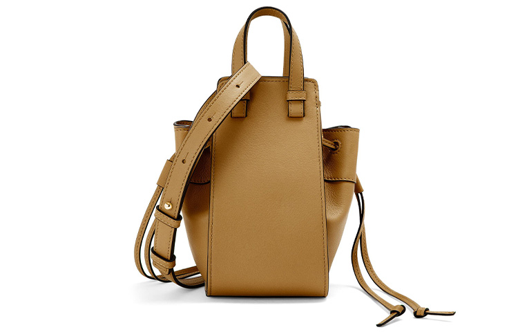 LOEWE Кожаная сумка Хамок мини женская рыжая — фото 3