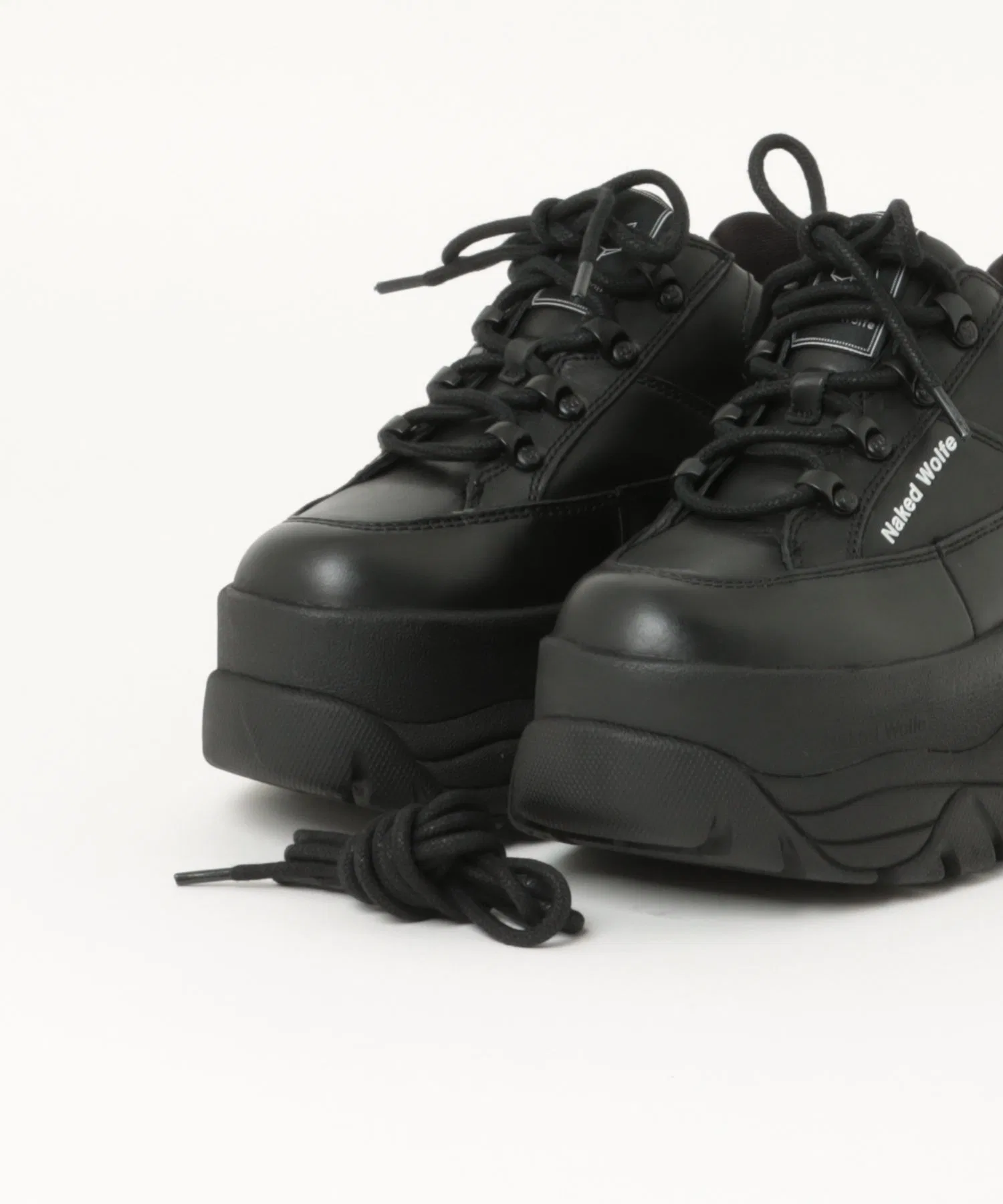 Унисекс кроссовки на платформе Naked Wolfe SPORTY чёрные — фото 4
