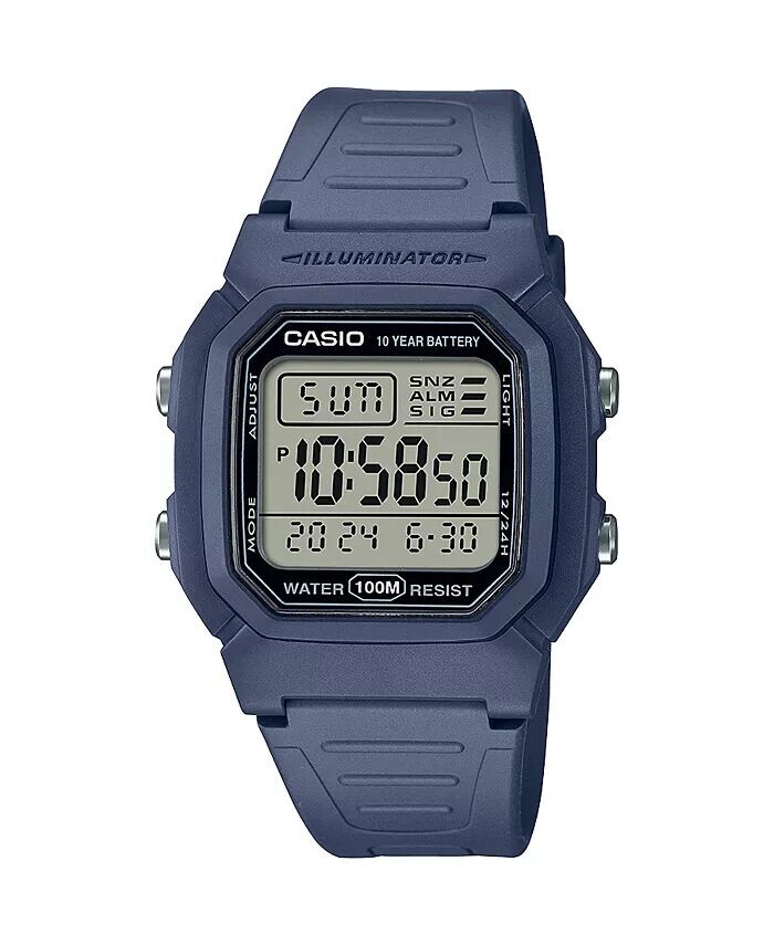 

Мужские цифровые часы из синей смолы, 36,8 мм, W800H-2AV Casio