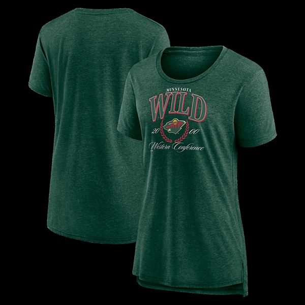 

Женская зеленая футболка Minnesota Wild Reign Supreme Tri-Blend Unbranded