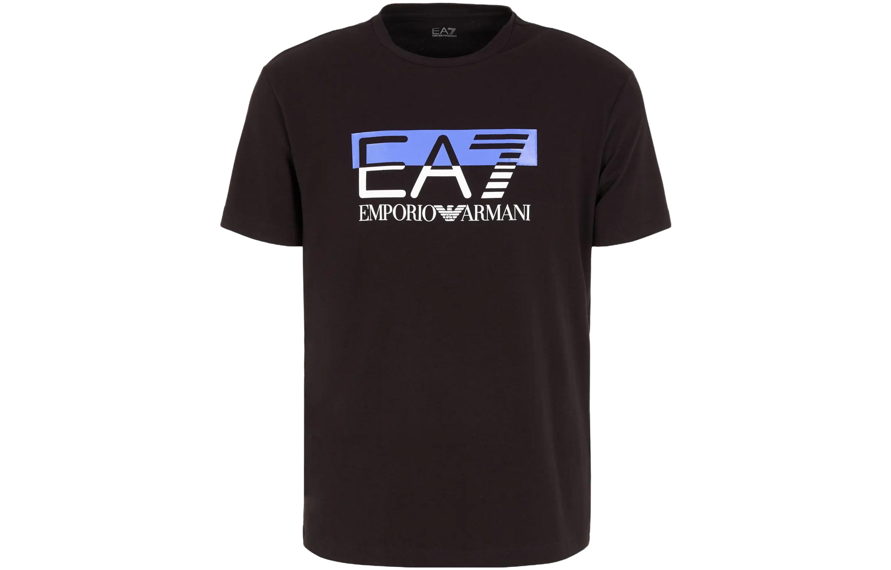 

Футболка EA7 мужская с круглым вырезом, умеренно прямого кроя EMPORIO ARMANI, черный