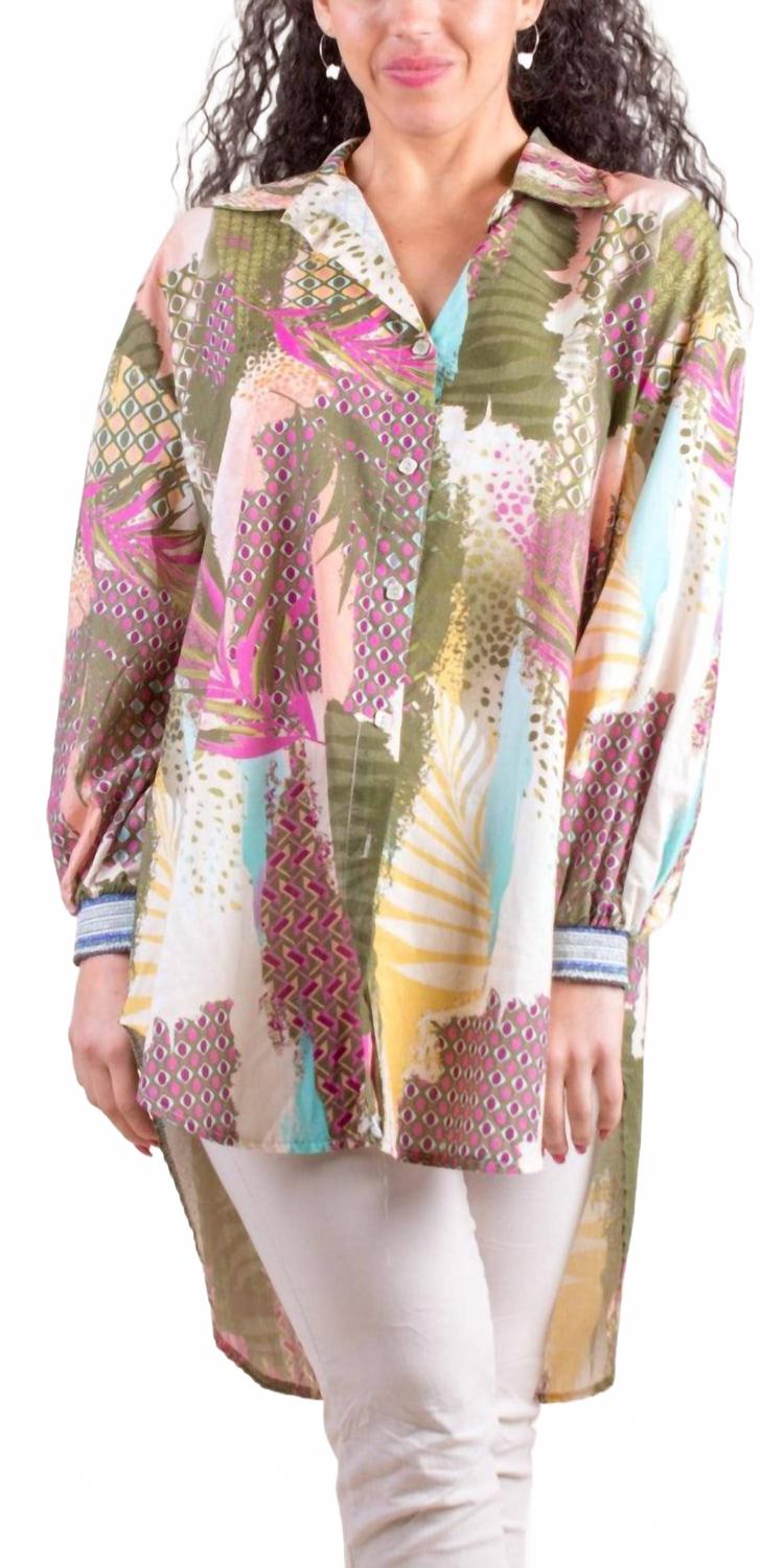 

Рубашка Serra с длинным рукавом и застежкой на пуговицы, оливкового цвета Gigi Moda, оливковый