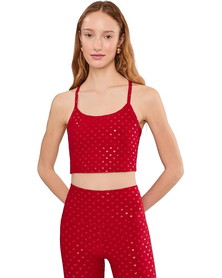 

Женский укороченный топ Beyond Yoga Softshine Slim Racerback, Holly Red Ditsy Hearts
