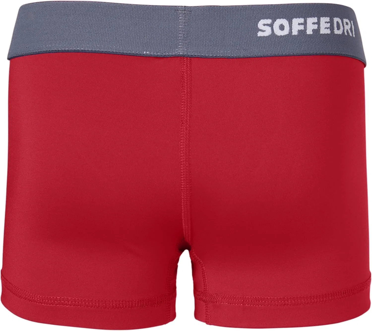 Шорты Soffe для девочек с низкой посадкой и эффектом сухого подтягивания, длина внутреннего шва 2,5 дюйма, красный — фото 4