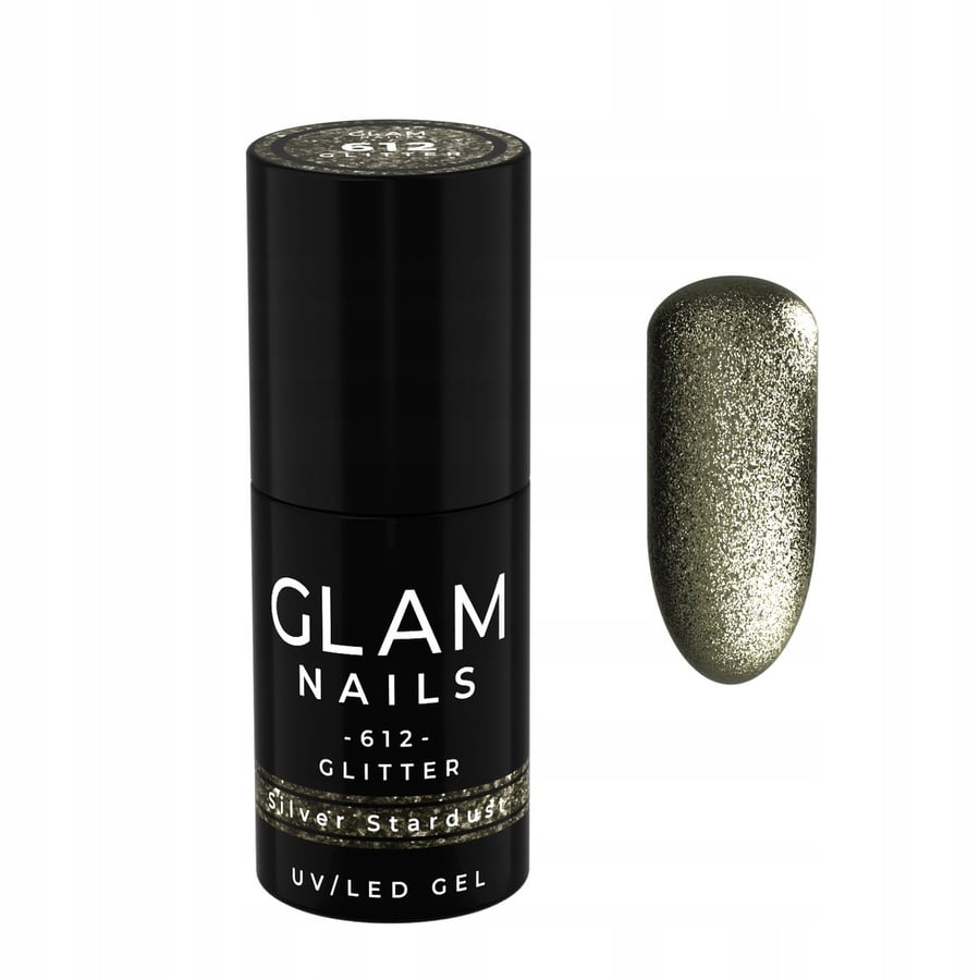 

Гибридный лак для ногтей Glam Nails 612 Silver Stardust 6 мл