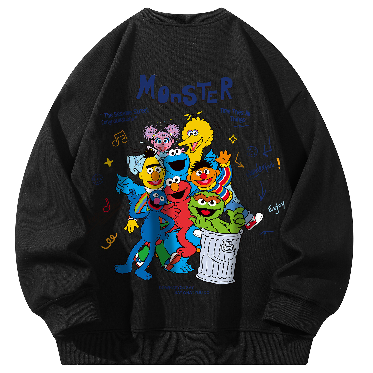 

SESAME STREET Толстовка унисекс «УЛИЦА СЕЗАМ», Черный