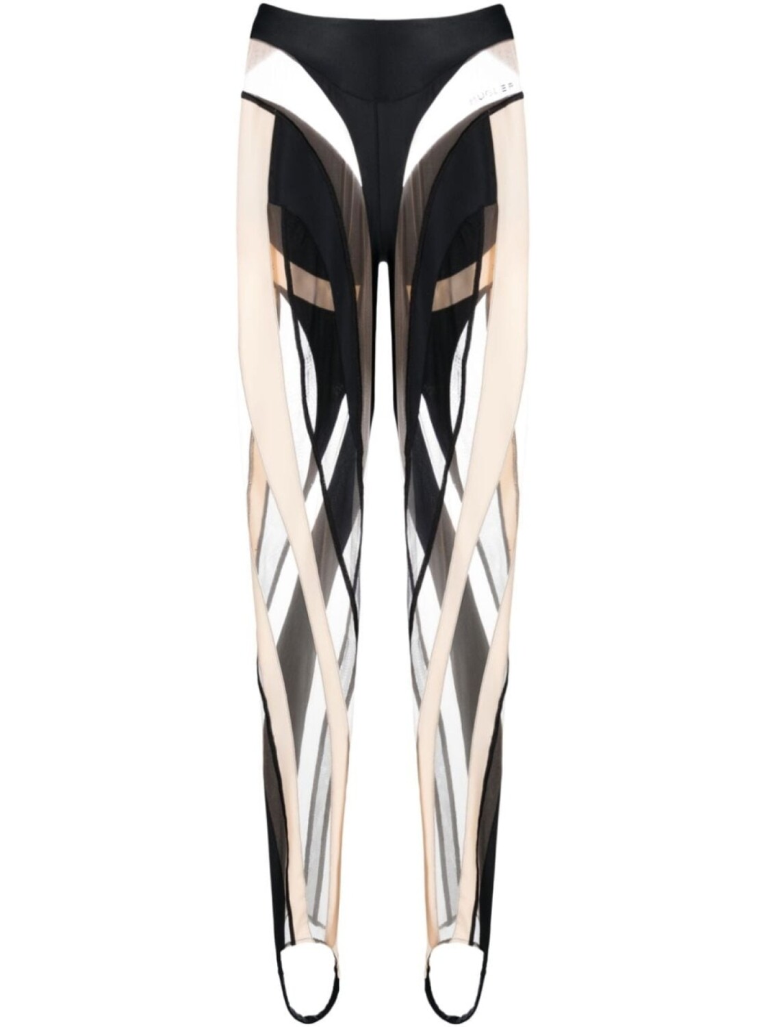 

Mugler легинсы Spiral со вставками, черный