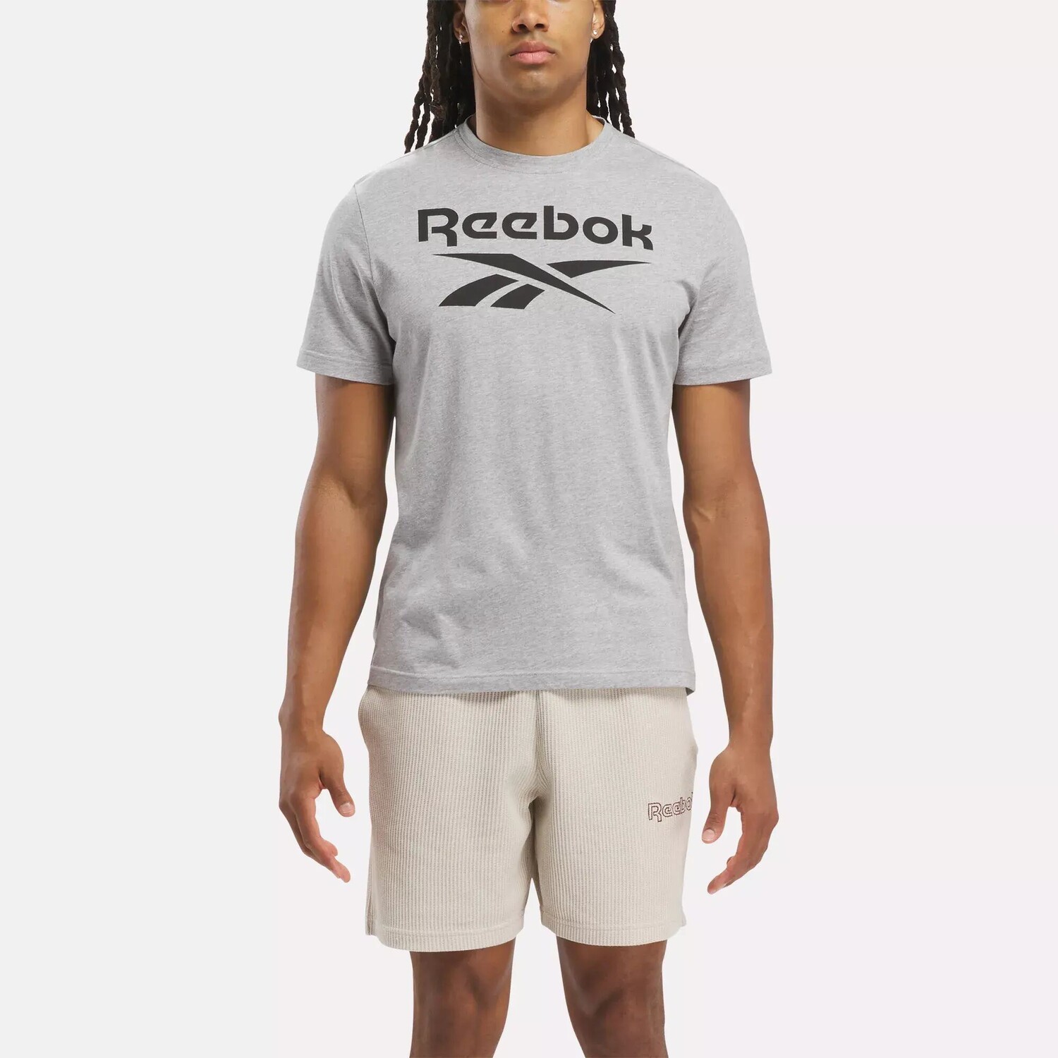 

Футболка с большим сложенным логотипом Identity Reebok, серый