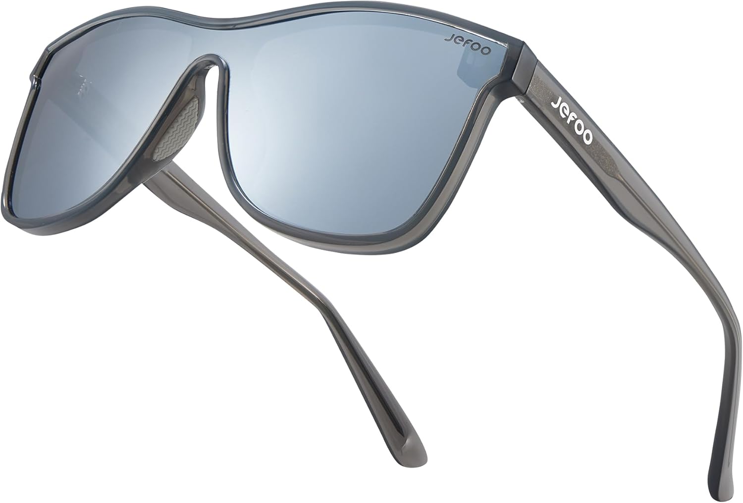 

Солнцезащитные очки Jefoo с поляризацией для мужчин, модные зеркальные очки для женщин, солнцезащитные очки с отражающей поверхностью и защитой от УФ-излучения, Tech Grey Frame / Silver Mirrored Lens