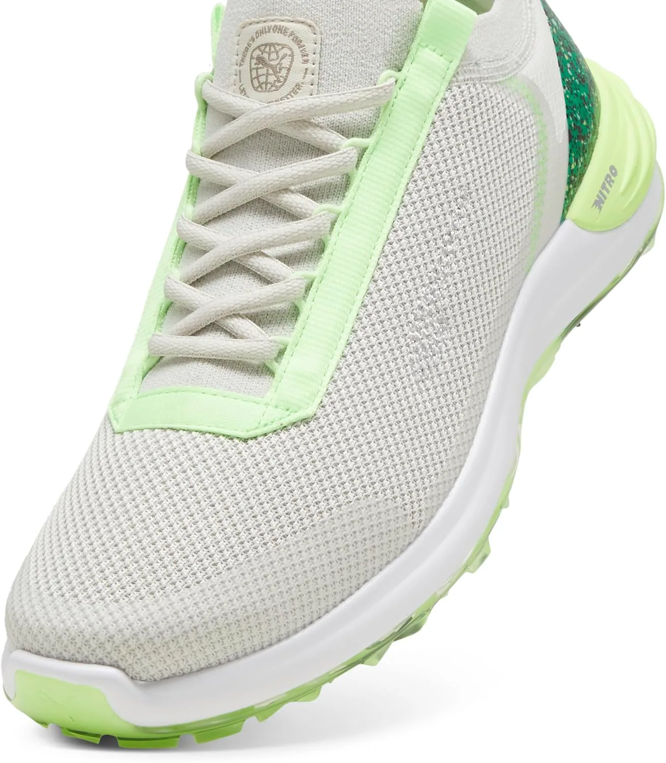 Мужские кроссовки для гольфа PUMA Phantomcat Nitro - белые, серый/зеленый — фото 3