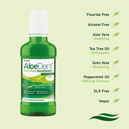 Натуральная жидкость для полоскания рта с алоэ вера 250мл, Aloe Dent — фото 3