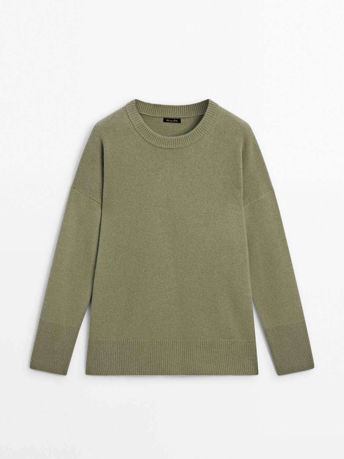

Свитер с круглым вырезом из 100% кашемира Massimo Dutti, бирюзовый