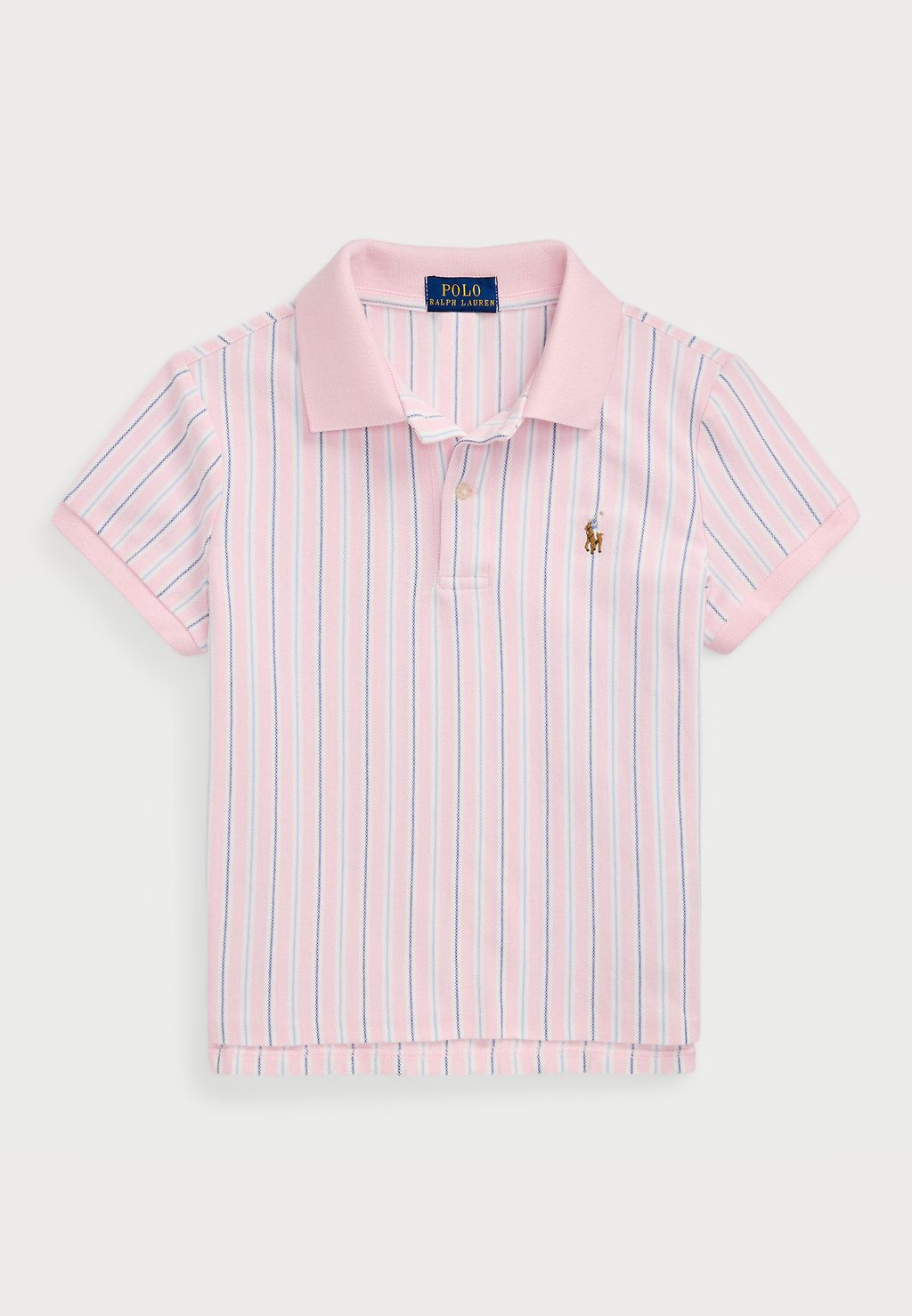

Поло STRIPED OXFORD MESH BOXY POLO SHIRT Polo Ralph Lauren, темно-синий