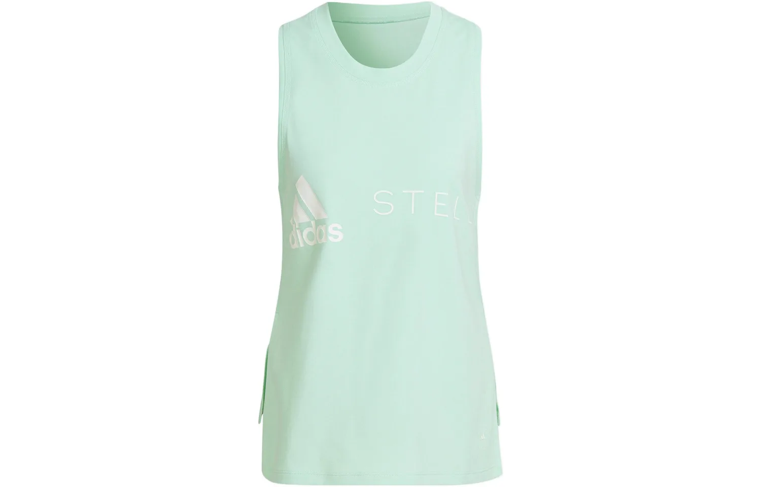 Adidas Футболка без рукавов Stella McCartney для женщин, цвет Frozen Green, с вырезом Racerback — фото 3