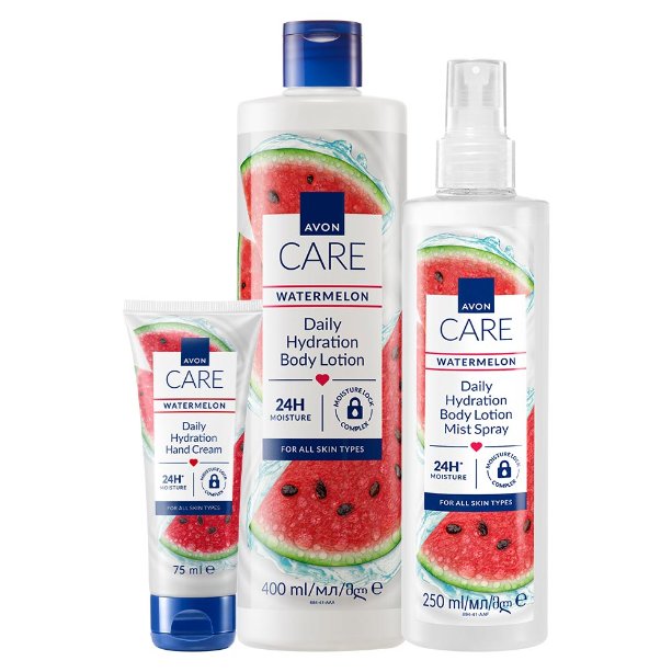 

Avon, Daily Hydration Watermelon, набор косметики по уходу, 3 шт.