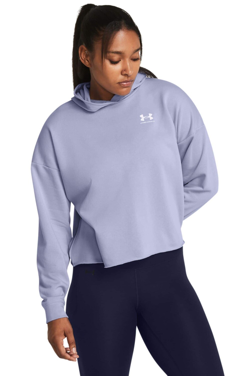 

Толстовка оверсайз из махровой ткани Rival Under Armour, синий