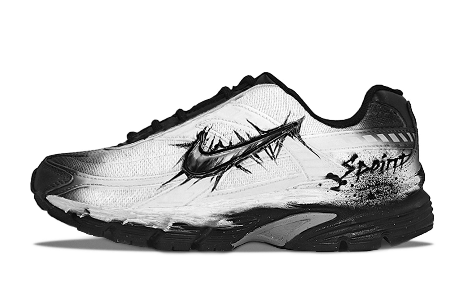 

Nike Инициатор амортизирующие низкие кроссовки мужские black white