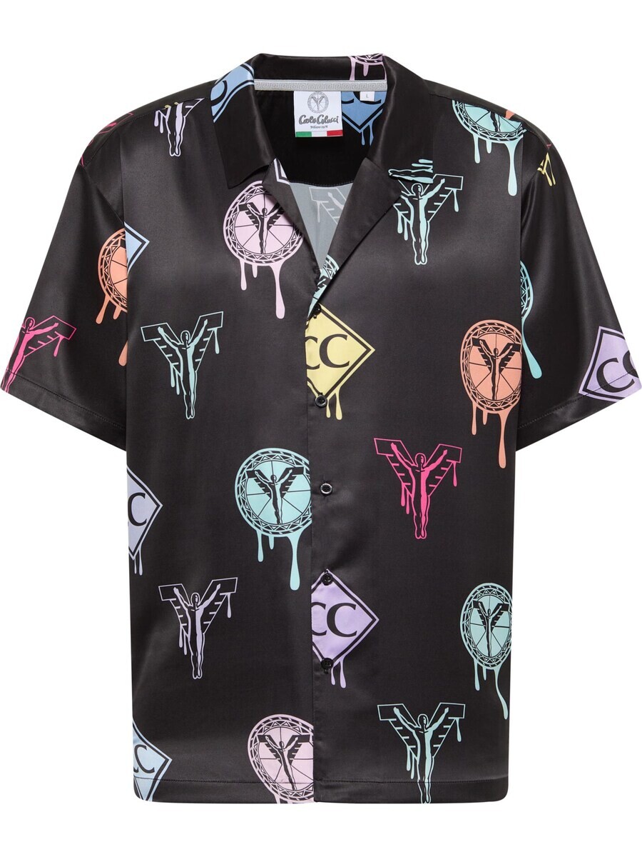 

Повседневная рубашка Carlo Colucci Comfort fit Button Up Shirt, черный