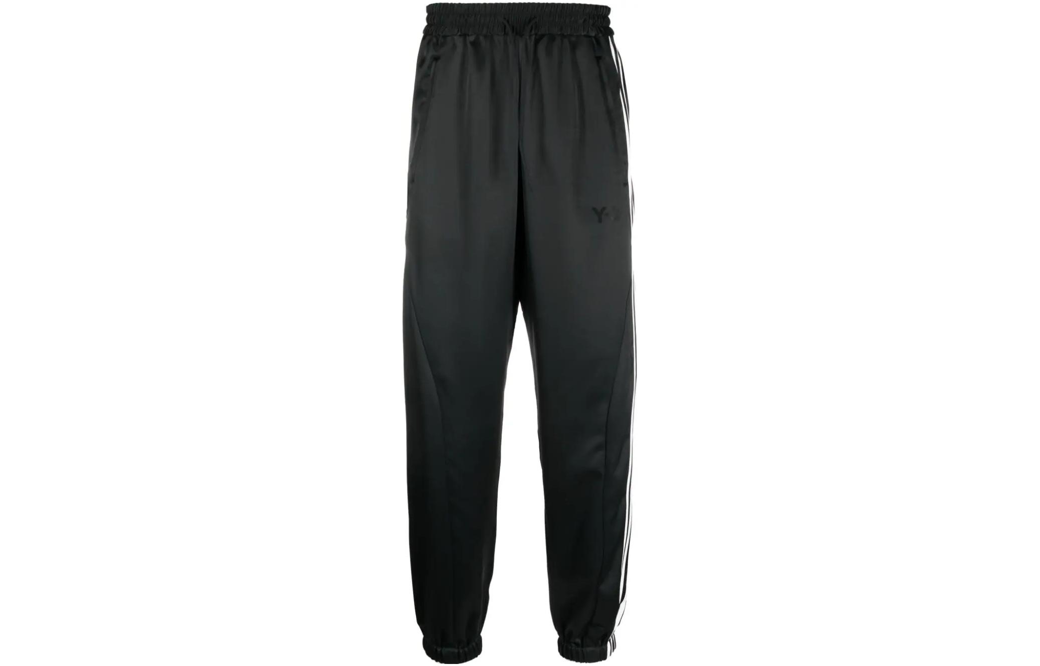 

Y-3 Женские спортивные брюки Adidas Y 3 Tech Silk 3 Stripes с манжетами black