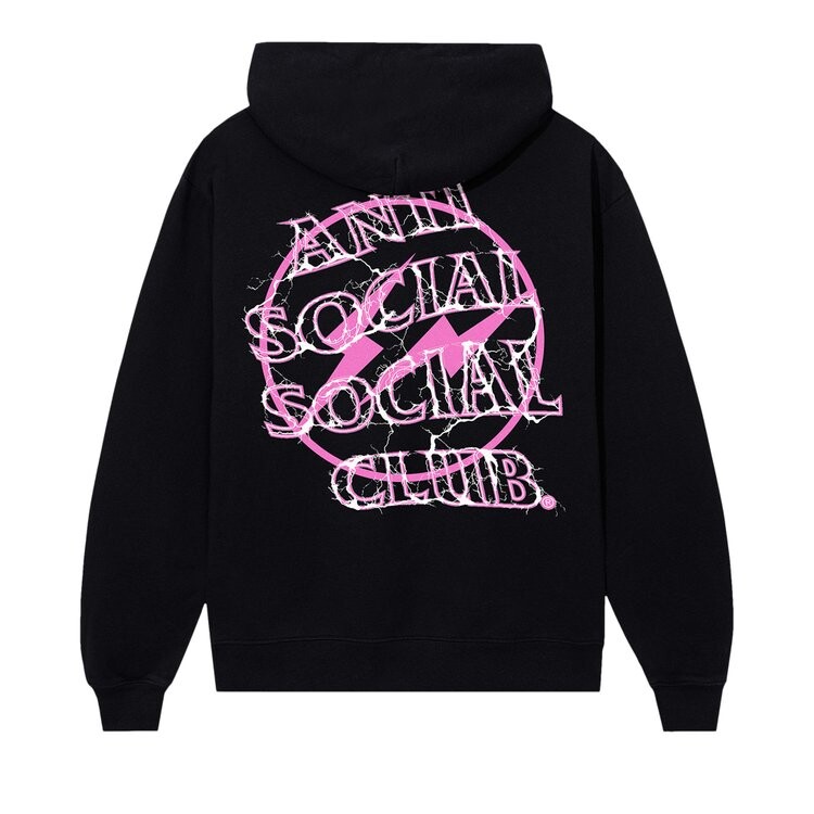 

Худи Anti Social Social Club x Fragment Design Bolt 'Black/Pink', черный