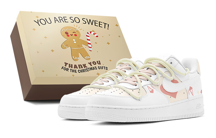 

Кроссовки Nike Air Force 1 Skateboarding Shoes Men Low-top White, розовый