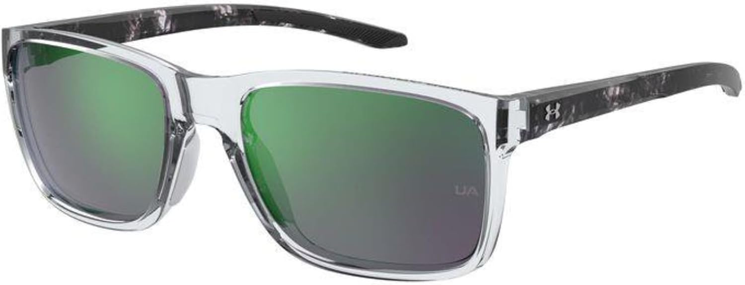 

Under Armour UA0005/S Hustle 0MNG/Z9 58MM Crystal Black/Green Multi Polarized прямоугольные солнцезащитные очки для мужчин + НАБОР с аксессуарами для очков
