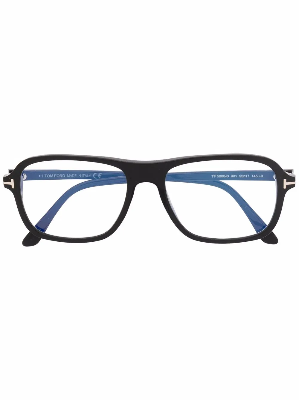 

Очки в прямоугольной оправе TOM FORD Eyewear, черный