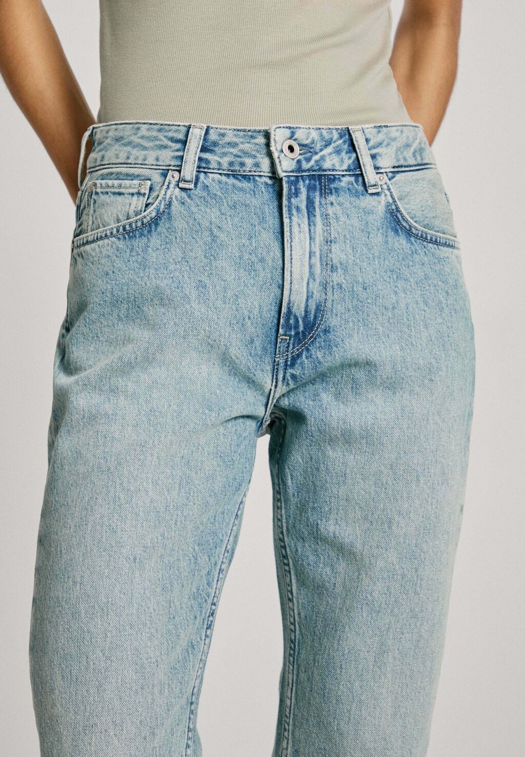 

Джинсы прямого кроя Pepe Jeans, синие джинсы
