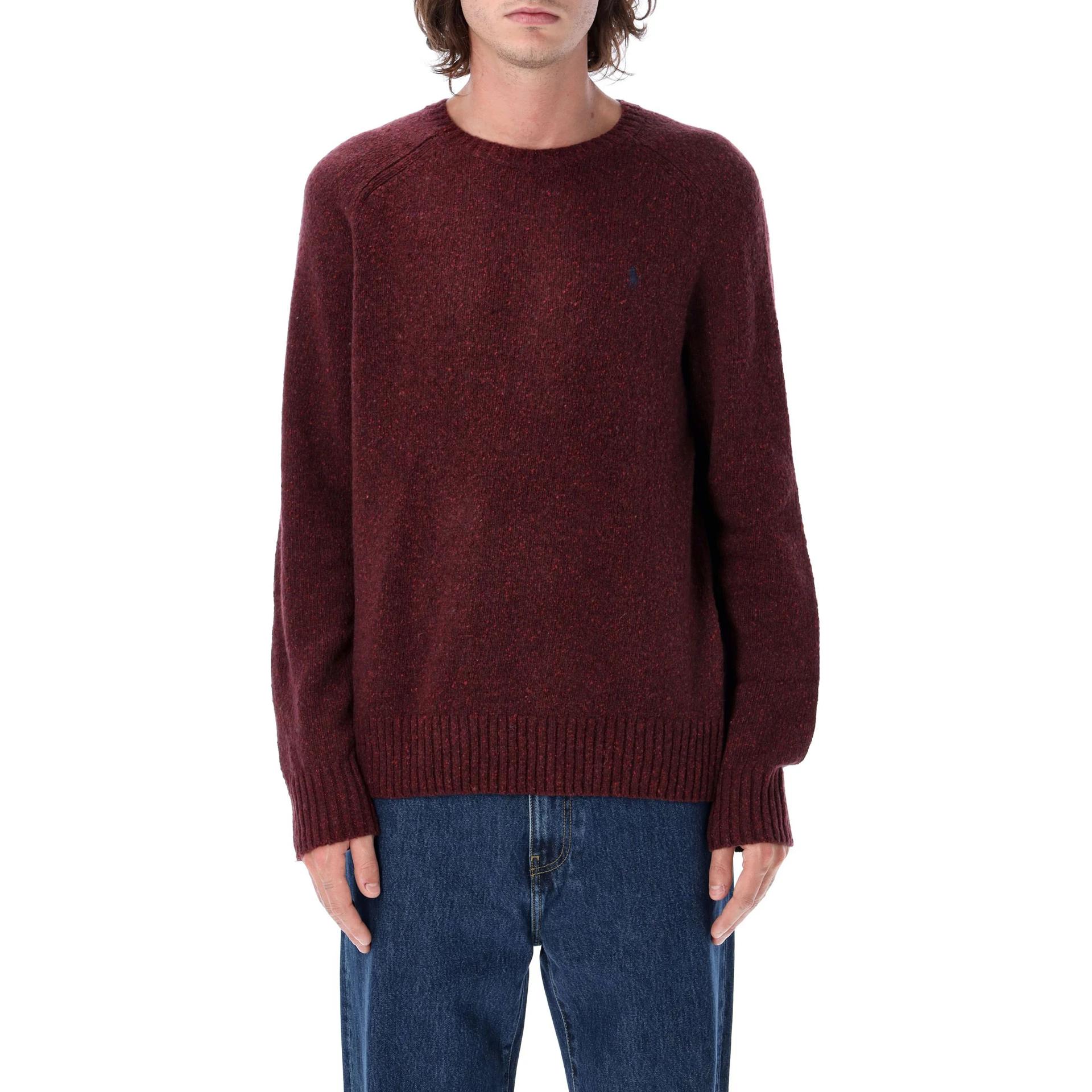 Вязаный свитер Crewneck Polo Ralph Lauren, Burgundy — фото 3