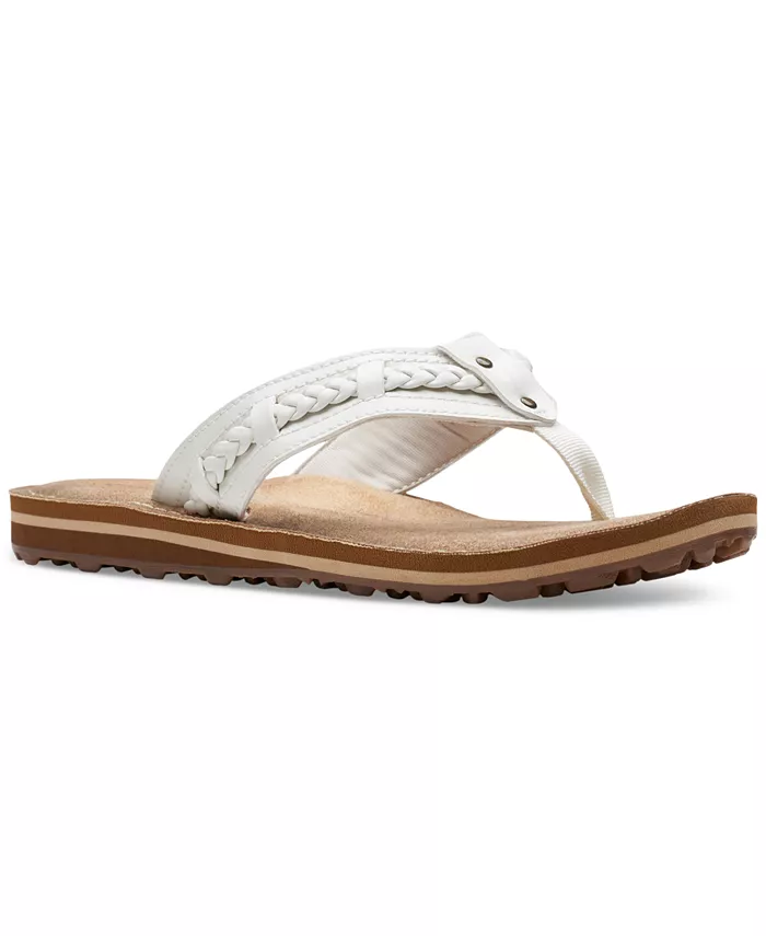 Женские шлепанцы Fenner Nerice Clarks, коричневый/бежевый