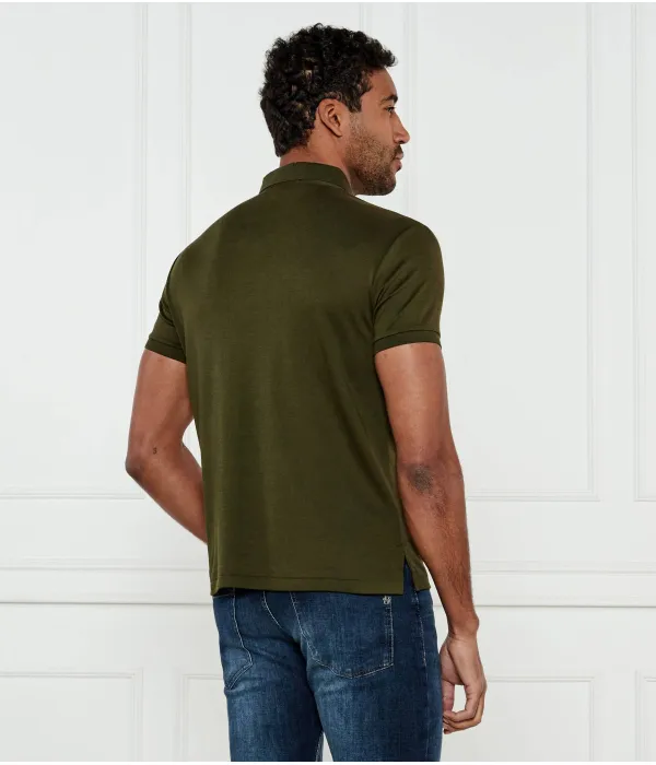 Футболка поло Slim fit Polo Ralph Lauren, зеленый — фото 4