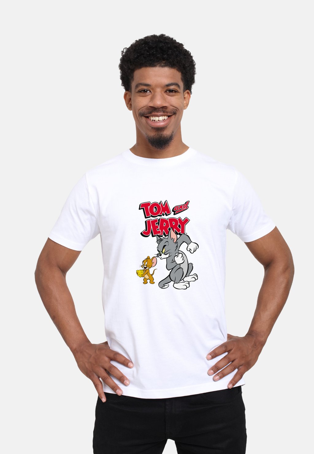

Футболка с принтом TOM AND JERRY CHEESE GRAPHIC Henry Tiger, белый