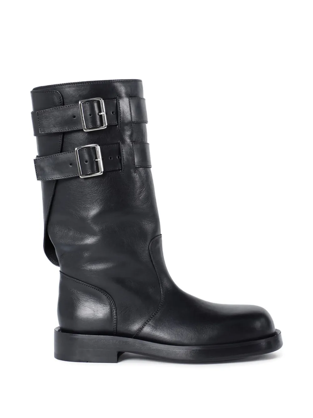 

Ботинки из телячьей кожи с двойной пряжкой Ann Demeulemeester, черный