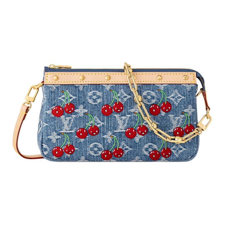 

LOUIS VUITTON Сумка-кошелек Takashi Murakami Cherry в джинсовом монограмме